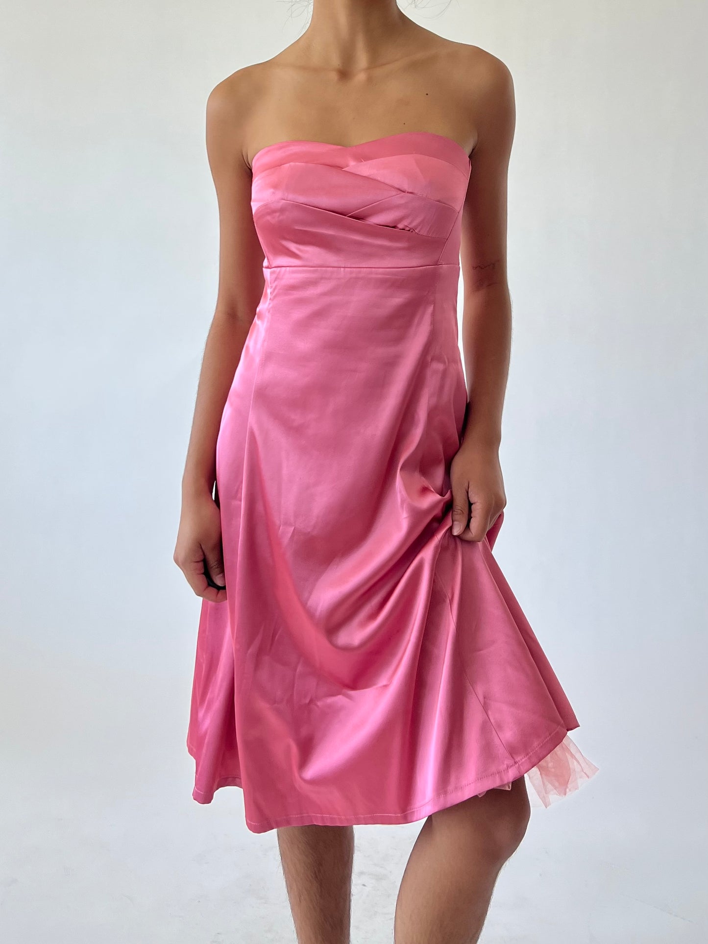 90s pink midi dress