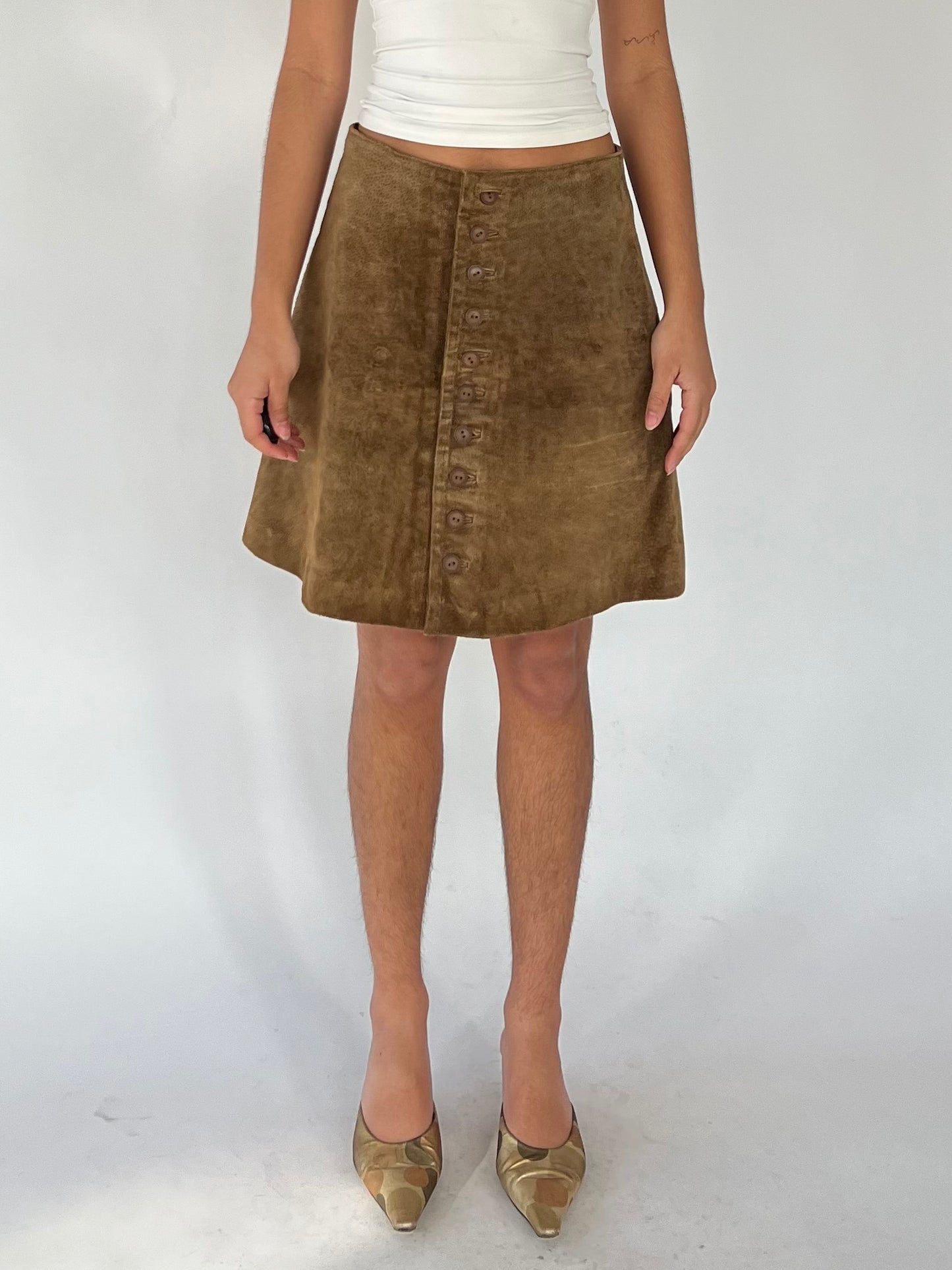 suede leather skirt