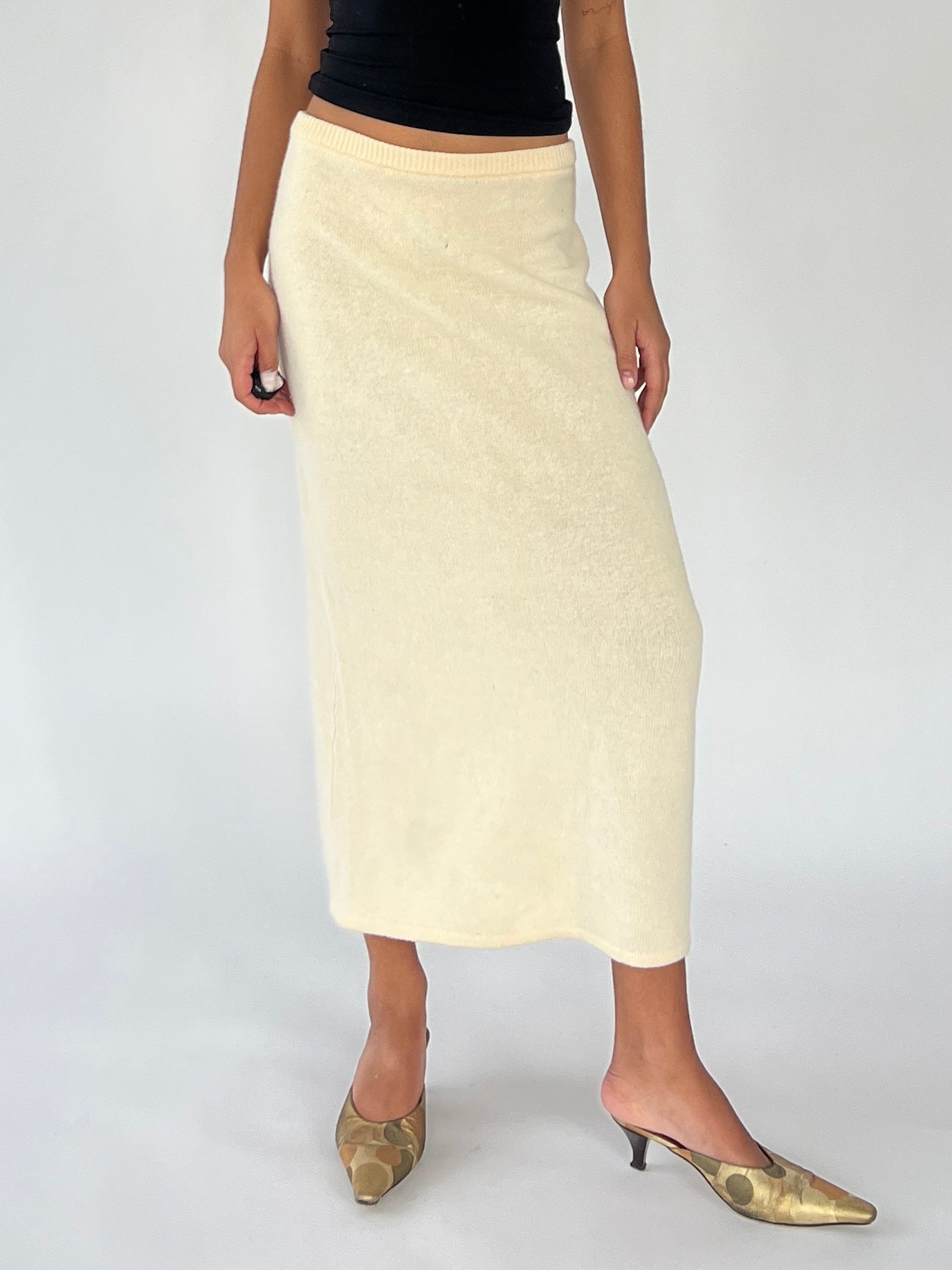 90s wool blend maxi skirt