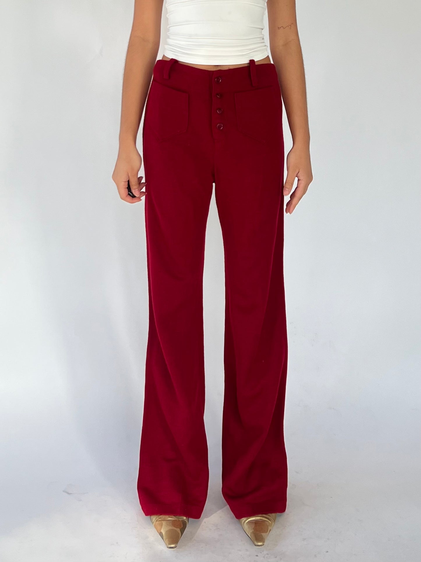 80's red pants