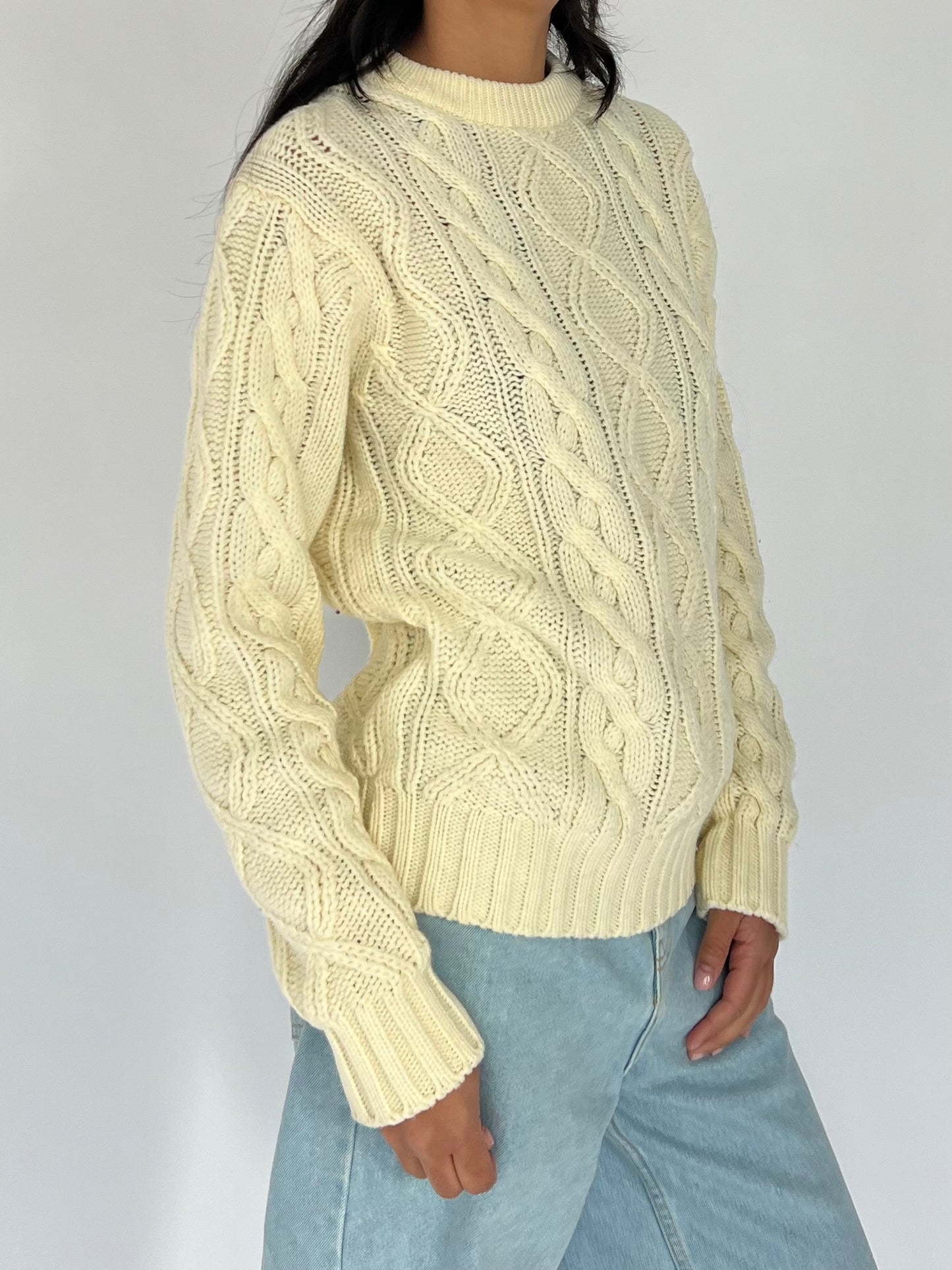 90s cable knit sweater