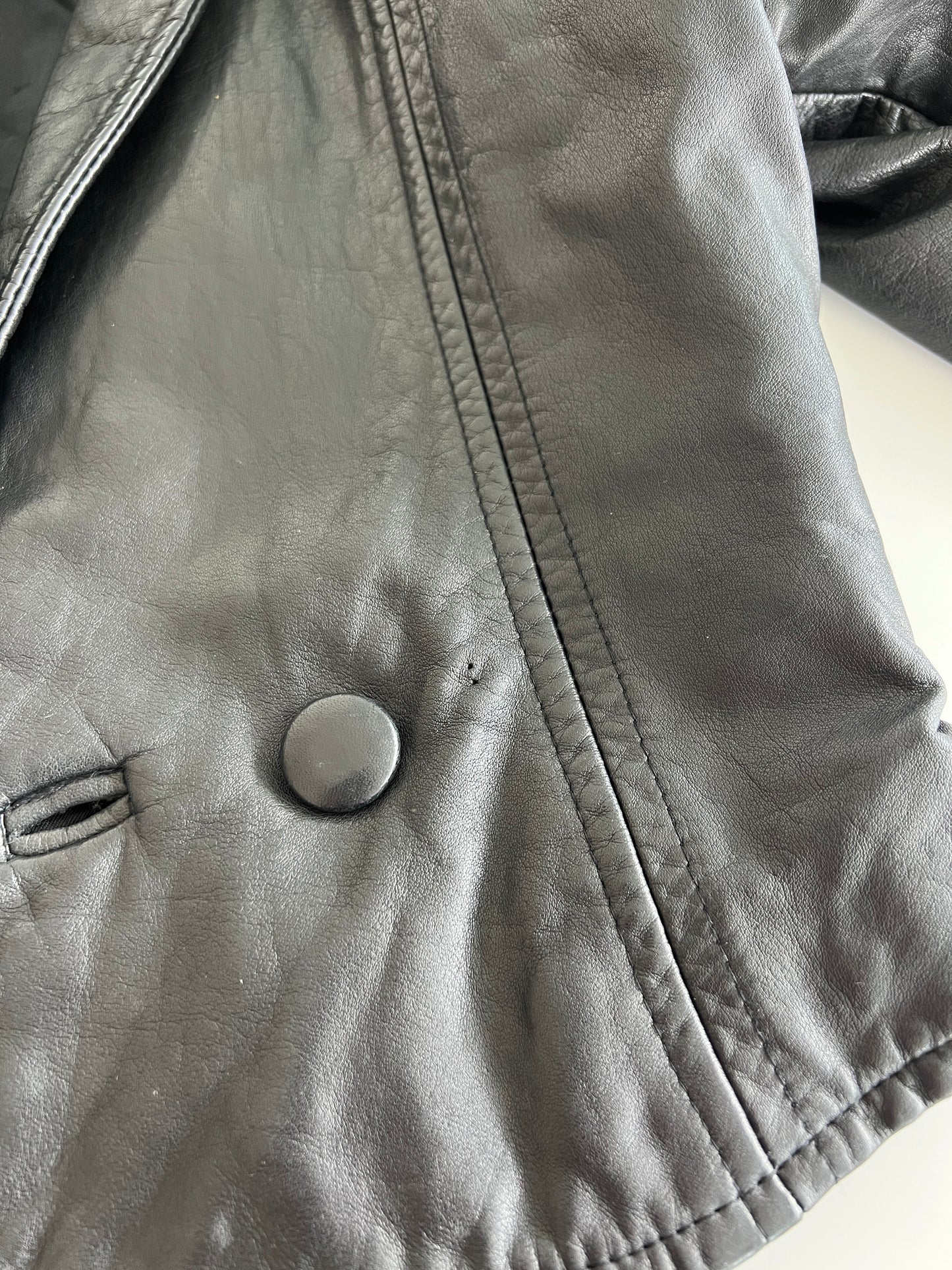 80s danier cropped leather blazer