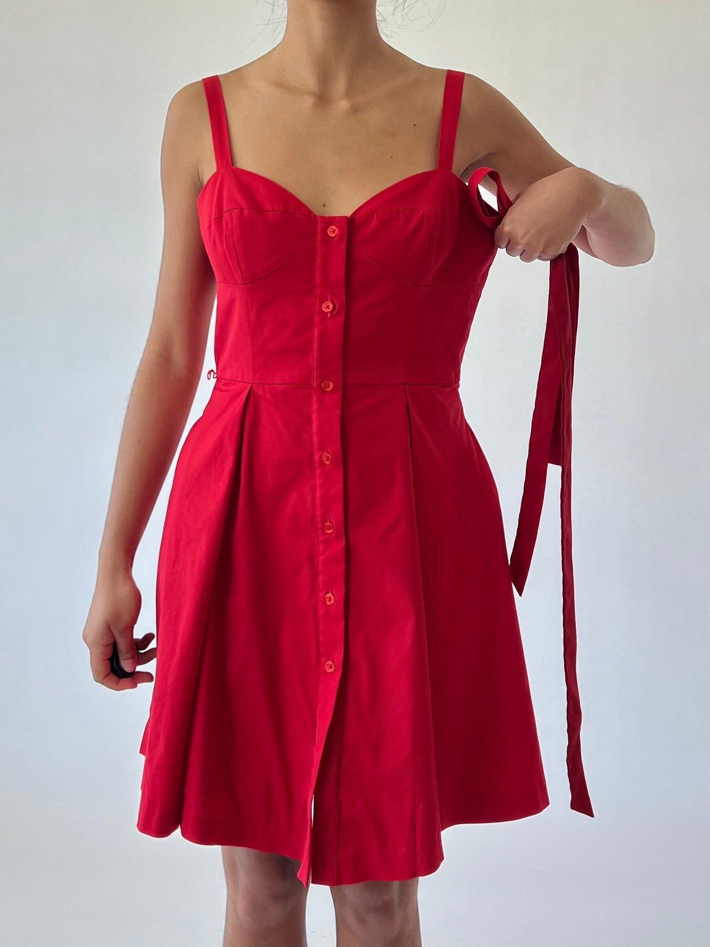 red summer dress