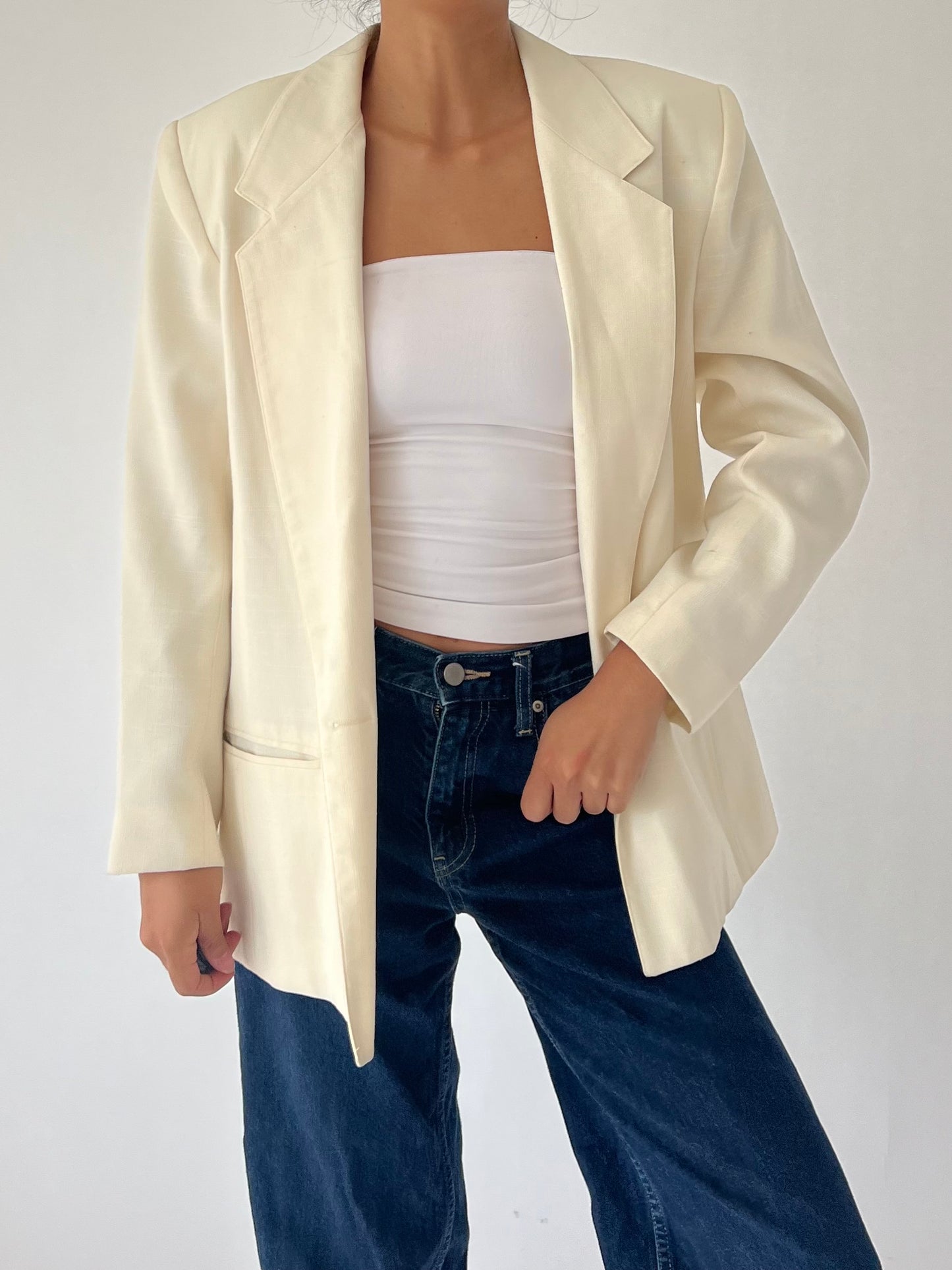 vintage off white blazer