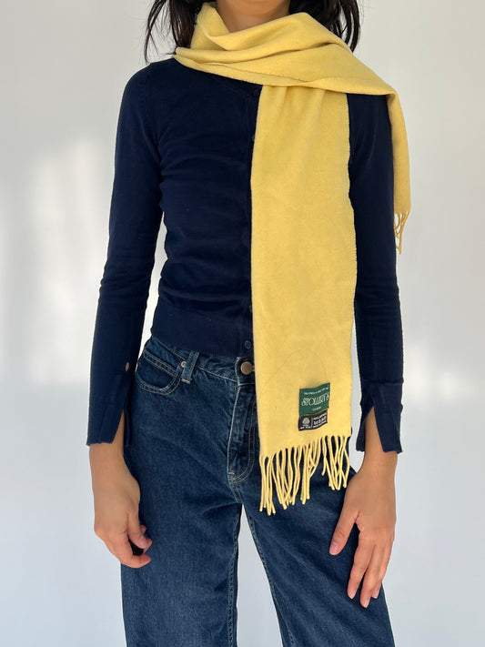 vintage yellow wool scarf