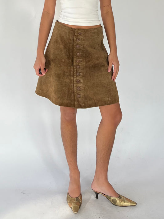 suede leather skirt