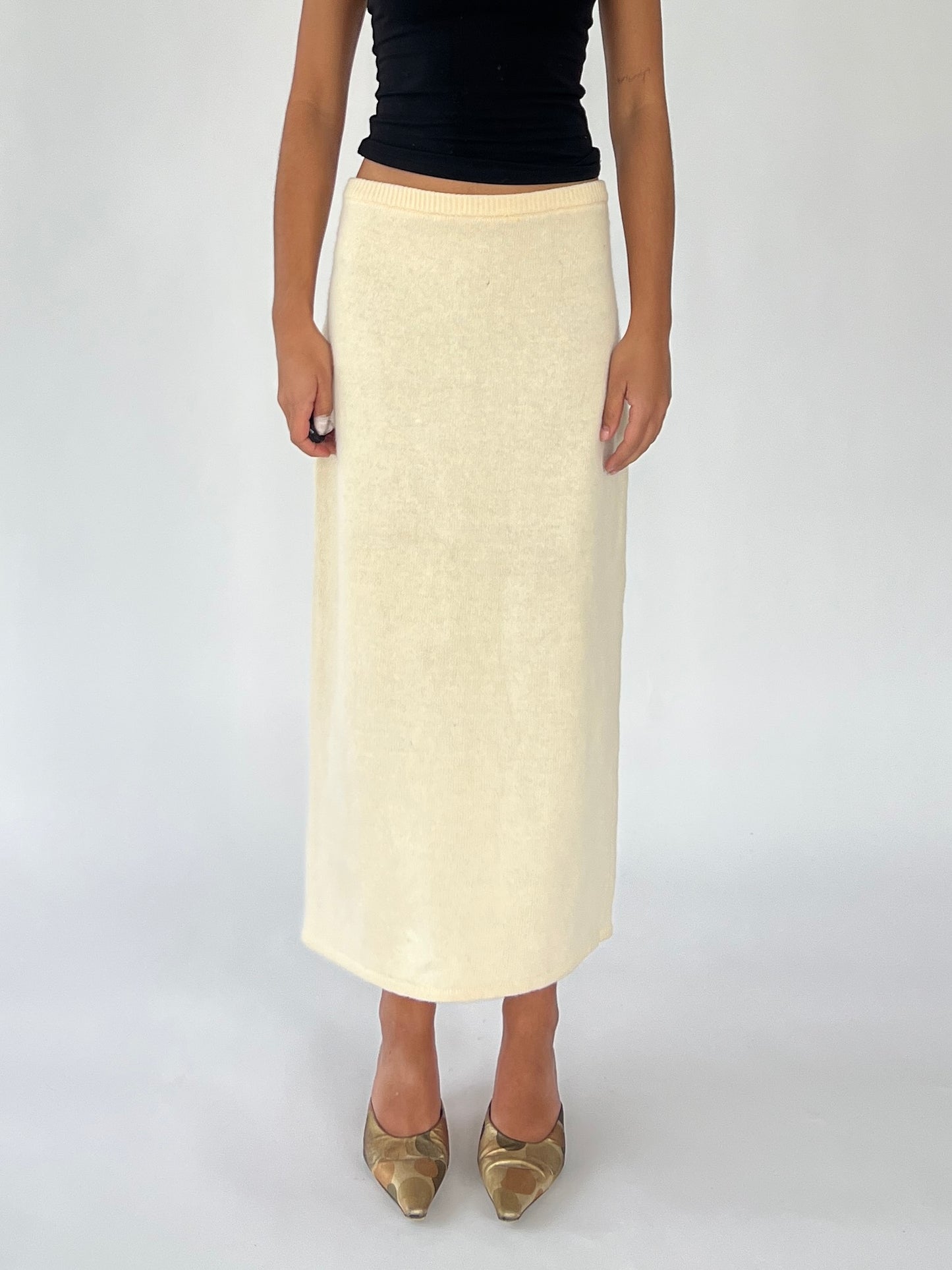 90s wool blend maxi skirt