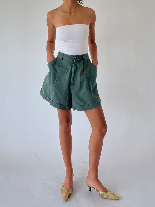 vintage denim cargo shorts