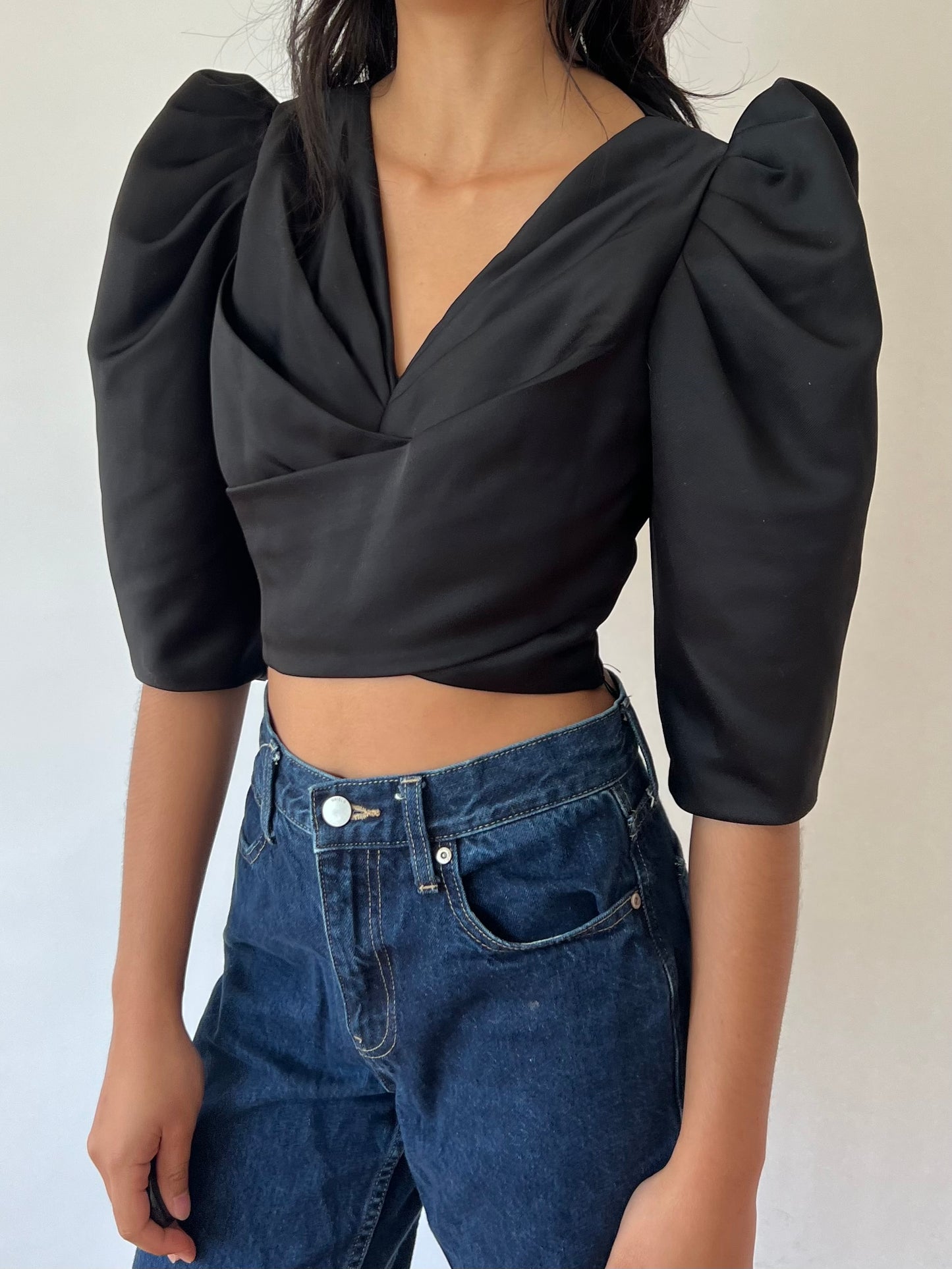 black formal top