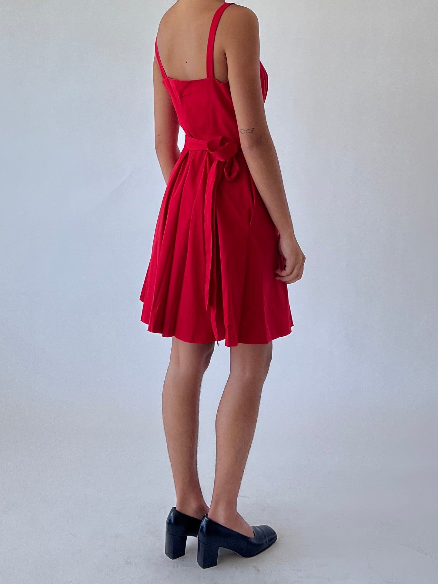 red summer dress