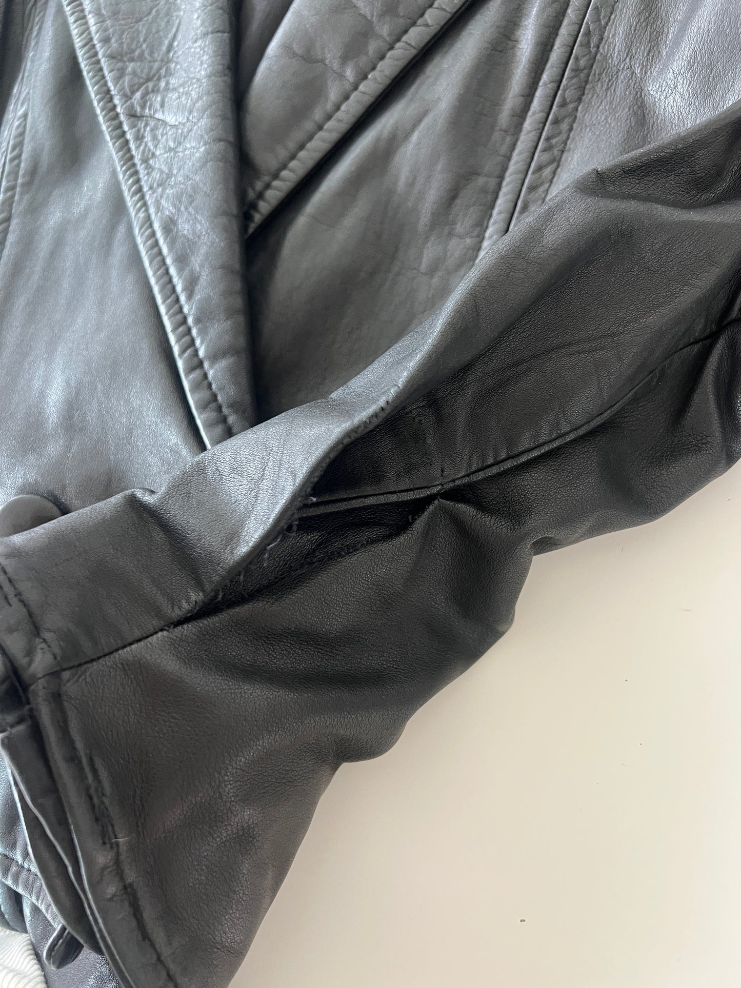 80s danier cropped leather blazer