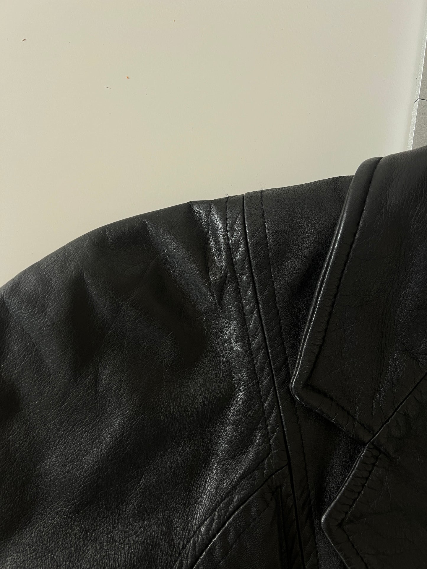 80s danier cropped leather blazer
